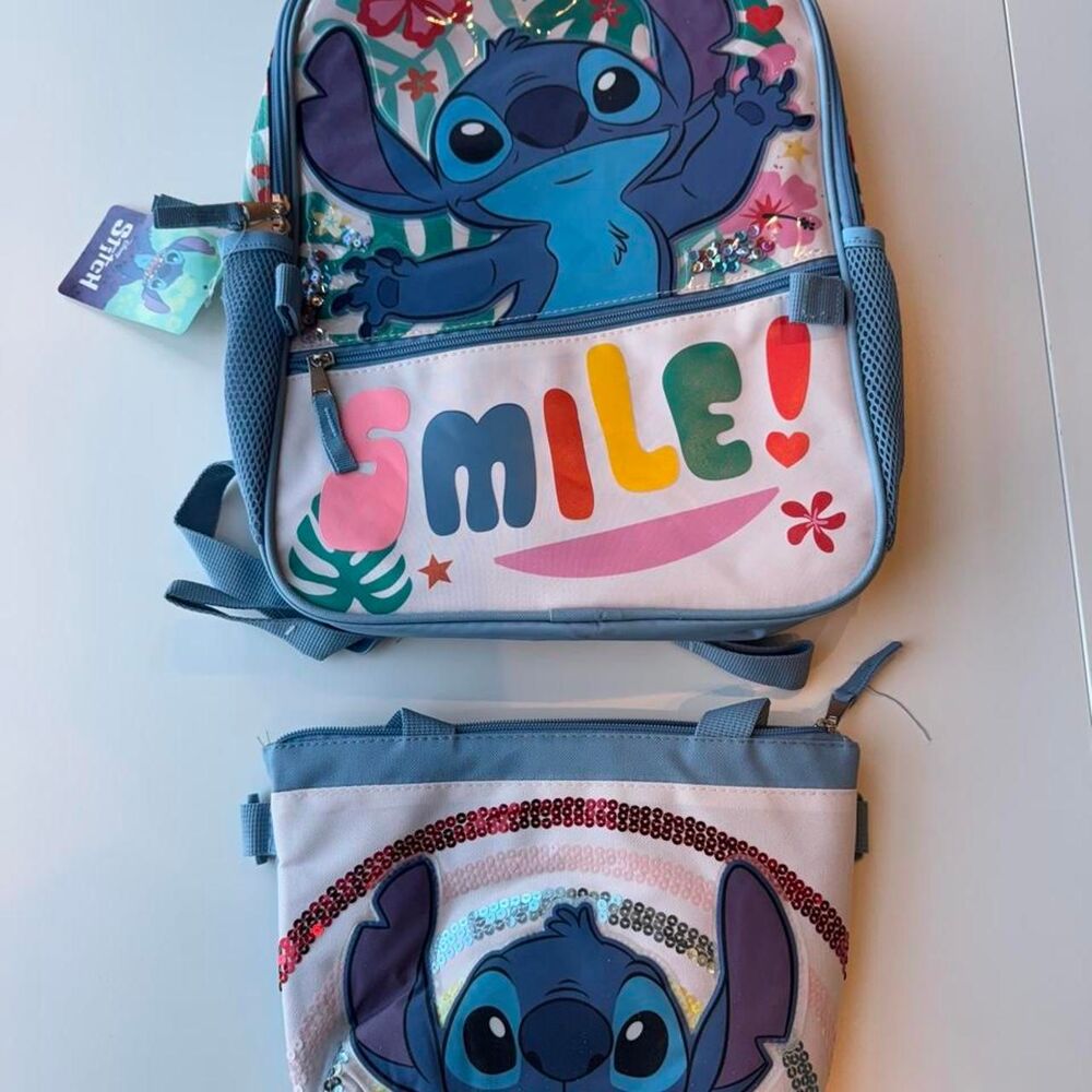 Disney Stitch Backpack with Lunch Bag